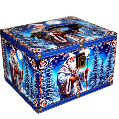 Детский новогодний подарок в элитной упаковке упаковке весом 1200 грамм