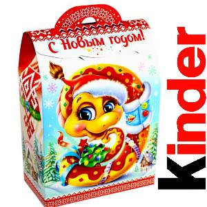 Детский подарок на Новый Год в жестяной упаковке весом 430 грамм по цене 1657 руб в Буйнакске