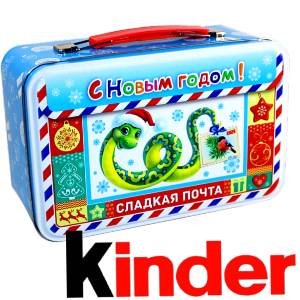 Сладкий подарок на Новый Год в картонной упаковке весом 430 грамм по цене 2136 руб в Буйнакске