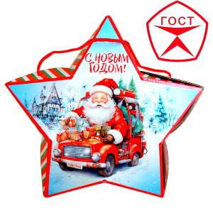 Детский подарок на Новый Год в жестяной упаковке весом 950 грамм по цене 1182 руб в Буйнакске