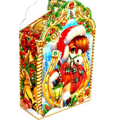 Детский подарок на Новый Год в картонной упаковке весом 950 грамм