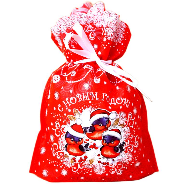 Детский подарок на Новый Год в мешочке весом 750 грамм